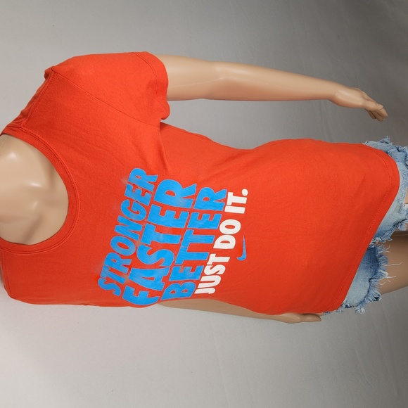 NIKE Slim Fit Size S, Stronger, Faster, Better, Just Do It. Logo tee - Picture 9 of 13